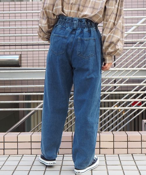 tiptop（ティップトップ）の「【web限定アイテム】ウエスト総ゴムパンツ（デニムパンツ・レディース・ブラック/ネイビー/ブルー/アイボリー・FREE）」の18枚目の写真