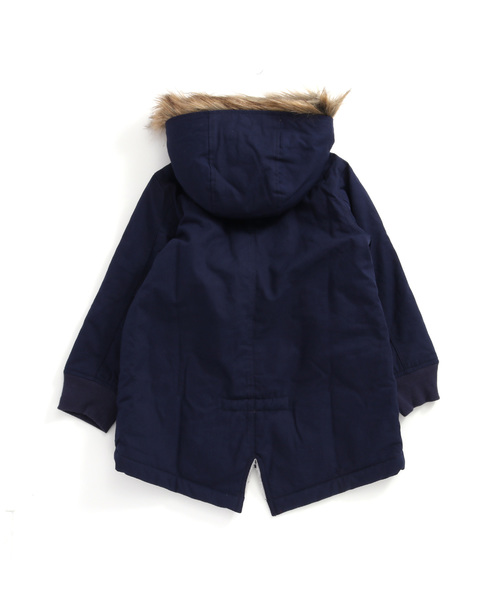 MAKE YOUR DAY（メイクユアデイ）の「裏ボアモッズコート（モッズコート・キッズ・ベージュ/ネイビー・90/100/110/120/80/130/140）」の4枚目の写真