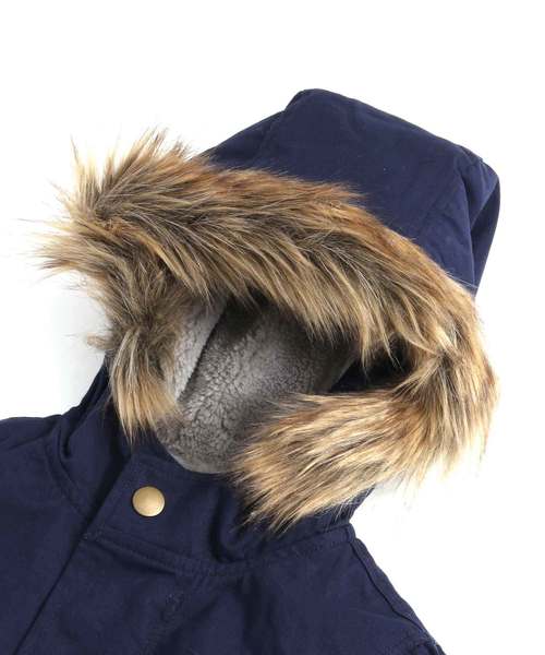 MAKE YOUR DAY（メイクユアデイ）の「裏ボアモッズコート（モッズコート・キッズ・ベージュ/ネイビー・90/100/110/120/80/130/140）」の5枚目の写真