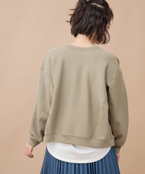 Munich（ミューニック）の「ダブルフェイスリブカットソー　2WAYブルゾン/プルオーバー（ブルゾン・レディース・ブラック/カーキ/ライトグリーン/ライトベージュ・FREE）」の17枚目の写真