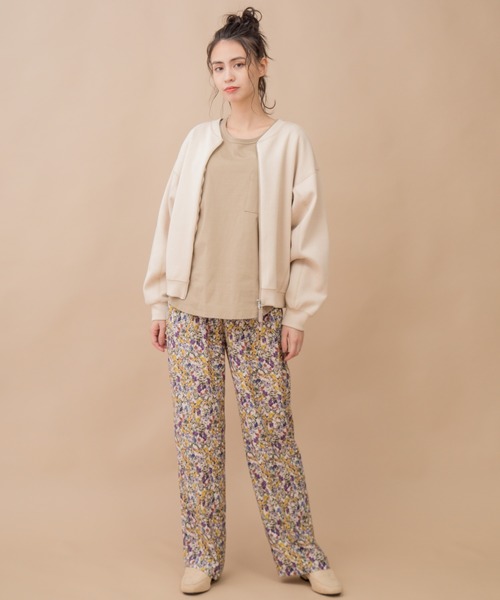 Munich（ミューニック）の「ダブルフェイスリブカットソー　2WAYブルゾン/プルオーバー（ブルゾン・レディース・ブラック/カーキ/ライトグリーン/ライトベージュ・FREE）」の13枚目の写真