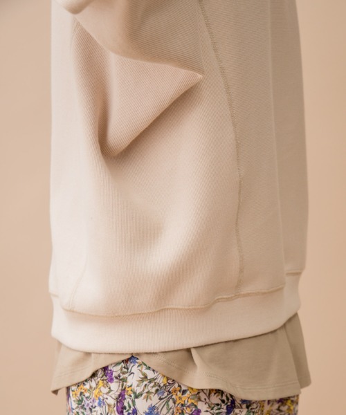 Munich（ミューニック）の「ダブルフェイスリブカットソー　2WAYブルゾン/プルオーバー（ブルゾン・レディース・ブラック/カーキ/ライトグリーン/ライトベージュ・FREE）」の14枚目の写真