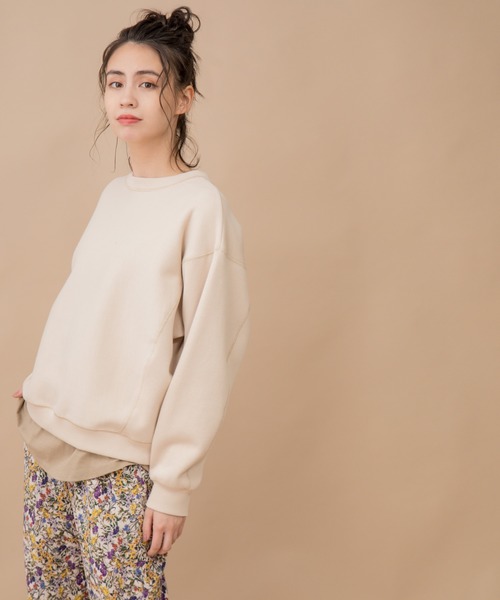 Munich（ミューニック）の「ダブルフェイスリブカットソー　2WAYブルゾン/プルオーバー（ブルゾン・レディース・ブラック/カーキ/ライトグリーン/ライトベージュ・FREE）」の7枚目の写真