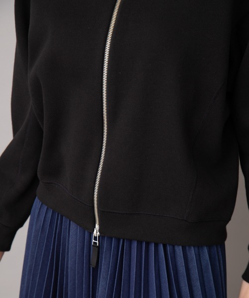 Munich（ミューニック）の「ダブルフェイスリブカットソー　2WAYブルゾン/プルオーバー（ブルゾン・レディース・ブラック/カーキ/ライトグリーン/ライトベージュ・FREE）」の20枚目の写真