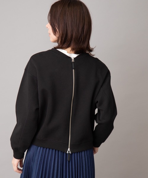 Munich（ミューニック）の「ダブルフェイスリブカットソー　2WAYブルゾン/プルオーバー（ブルゾン・レディース・ブラック/カーキ/ライトグリーン/ライトベージュ・FREE）」の16枚目の写真