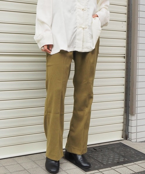 tiptop（ティップトップ）の「【web限定アイテム】センタープレススリットパンツ（スラックス・レディース・ブラウン/ダークブラウン/スモークピンク/ブラック/ライトグリーン/ブルー/イエロー系その他・FREE）」の7枚目の写真