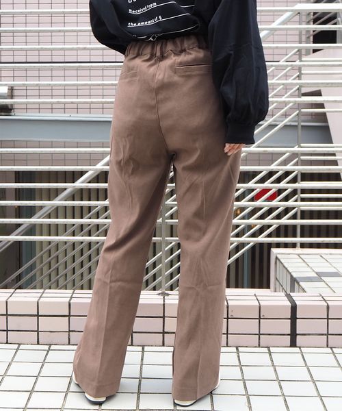 tiptop（ティップトップ）の「【web限定アイテム】センタープレススリットパンツ（スラックス・レディース・ブラウン/ダークブラウン/スモークピンク/ブラック/ライトグリーン/ブルー/イエロー系その他・FREE）」の20枚目の写真