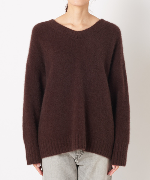 Whim Gazette FOX Vネックニット&カーディガンセット