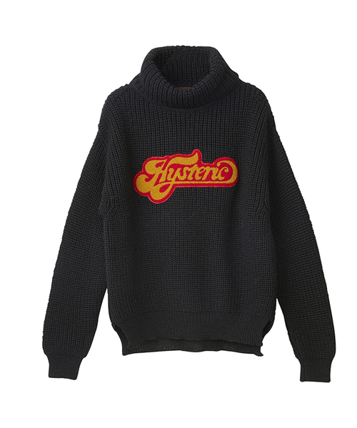 BRITISH WOOL×HYSTERIC/ ワッペン付きタートルプルオーバー｜ニット 