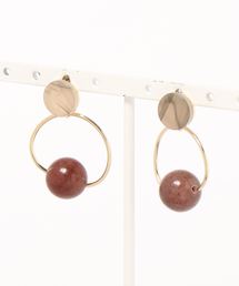 Bou Jeloud | 【WEB限定】マーブルボールリングピアス(ピアス（両耳用）)