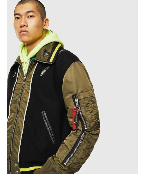 DIESEL（ディーゼル）の「メンズ ウィンタージャケット ジップデザイン  