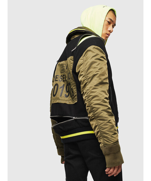 DIESEL（ディーゼル）の「メンズ ウィンタージャケット ジップデザイン  