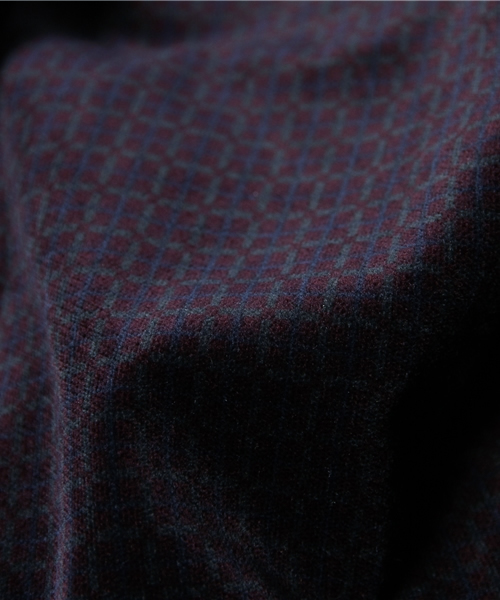 BEAMS BOY（ビームスボーイ）の「BEAMS BOY / 別珍 チェックプリント ラップスカート（スカート・レディース・ワイン/ネイビー・ONE SIZE）」の3枚目の写真