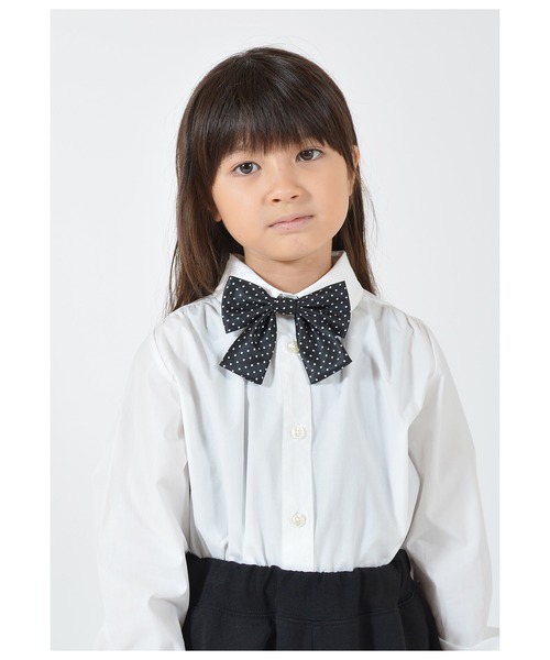 GENERATOR（ジェネレーター）の「GENERATOR　ガールズリボンタイ（ネクタイ・キッズ・ブラック/グレー/ドット・F）」の3枚目の写真