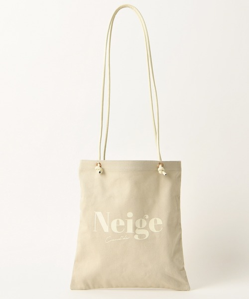 one after another NICE CLAUP（ワンアフターアナザーナイスクラップ）の「合皮紐ロゴトート（トートバッグ・レディース・アイボリー/グレー/ブラウン・FREE）」の3枚目の写真