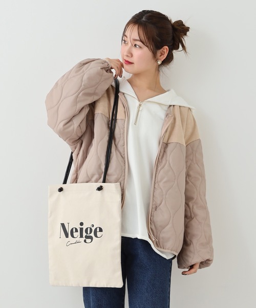 one after another NICE CLAUP（ワンアフターアナザーナイスクラップ）の「合皮紐ロゴトート（トートバッグ・レディース・アイボリー/グレー/ブラウン・FREE）」の2枚目の写真