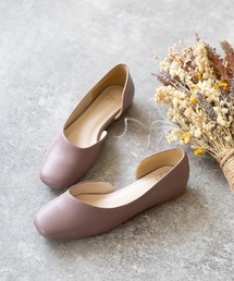 menue（メヌエ）の「アシメカット スクエアトゥ セパレートパンプス 1cmヒール（パンプス）」