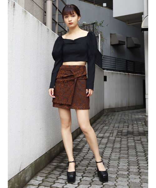 EMODA(エモダ)の「2WAYタイトップ(Tシャツ/カットソー・レディース・ブラック/その他/その他1・FREE)」の6枚目の写真