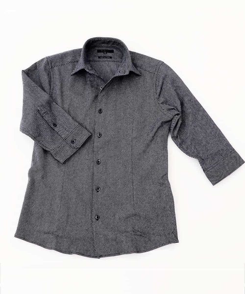MICHEL KLEIN HOMME (ミッシェルクランオム)の「七分シャツ(エトワールラッセル)(シャツ/ブラウス・メンズ・ネイビー/ライトパープル/ホワイト・46/48/51/52/44)」の4枚目の写真