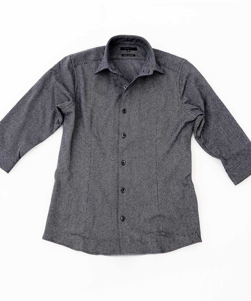 MICHEL KLEIN HOMME (ミッシェルクランオム)の「七分シャツ(エトワールラッセル)(シャツ/ブラウス・メンズ・ネイビー/ライトパープル/ホワイト・46/48/51/52/44)」の5枚目の写真