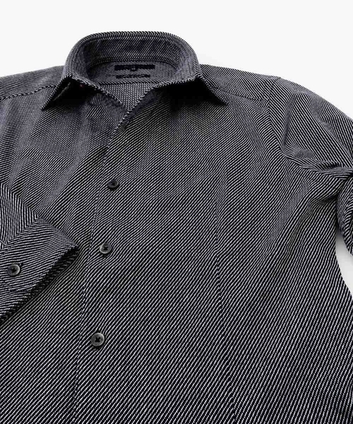 MICHEL KLEIN HOMME (ミッシェルクランオム)の「七分シャツ(エトワールラッセル)(シャツ/ブラウス・メンズ・ネイビー/ライトパープル/ホワイト・46/48/51/52/44)」の8枚目の写真