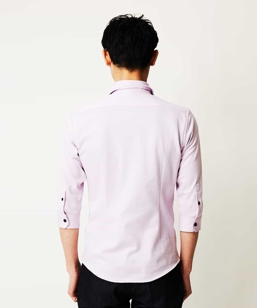 MICHEL KLEIN HOMME (ミッシェルクランオム)の「七分シャツ(エトワールラッセル)(シャツ/ブラウス・メンズ・ネイビー/ライトパープル/ホワイト・46/48/51/52/44)」の12枚目の写真