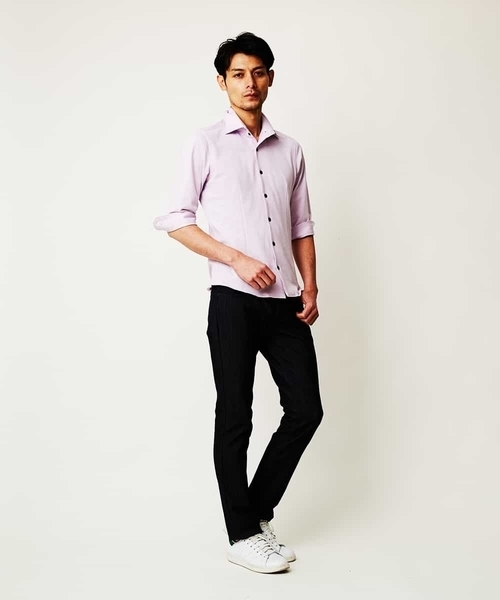 MICHEL KLEIN HOMME (ミッシェルクランオム)の「七分シャツ(エトワールラッセル)(シャツ/ブラウス・メンズ・ネイビー/ライトパープル/ホワイト・46/48/51/52/44)」の13枚目の写真