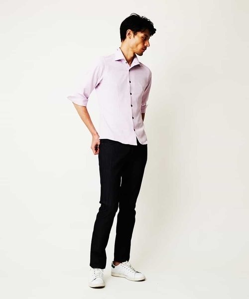 MICHEL KLEIN HOMME (ミッシェルクランオム)の「七分シャツ(エトワールラッセル)(シャツ/ブラウス・メンズ・ネイビー/ライトパープル/ホワイト・46/48/51/52/44)」の17枚目の写真