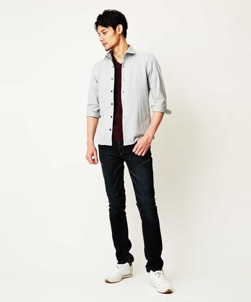 MICHEL KLEIN HOMME (ミッシェルクランオム)の「七分シャツ(エトワールラッセル)(シャツ/ブラウス・メンズ・ネイビー/ライトパープル/ホワイト・46/48/51/52/44)」の18枚目の写真