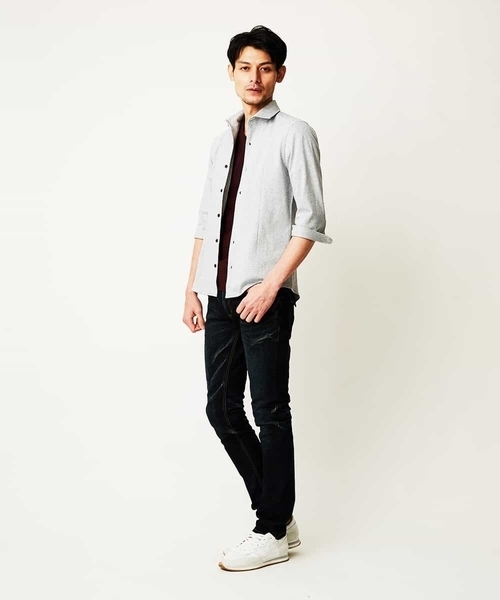 MICHEL KLEIN HOMME (ミッシェルクランオム)の「七分シャツ(エトワールラッセル)(シャツ/ブラウス・メンズ・ネイビー/ライトパープル/ホワイト・46/48/51/52/44)」の19枚目の写真
