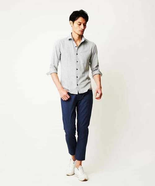 MICHEL KLEIN HOMME (ミッシェルクランオム)の「七分シャツ(エトワールラッセル)(シャツ/ブラウス・メンズ・ネイビー/ライトパープル/ホワイト・46/48/51/52/44)」の20枚目の写真