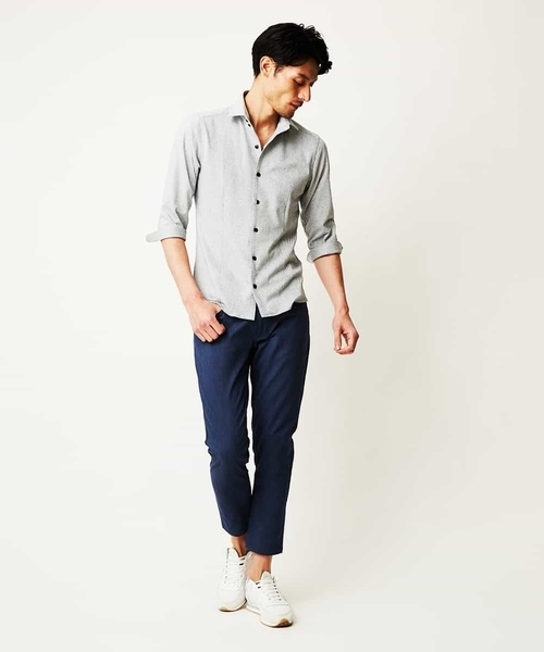 MICHEL KLEIN HOMME (ミッシェルクランオム)の「七分シャツ(エトワールラッセル)(シャツ/ブラウス・メンズ・ネイビー/ライトパープル/ホワイト・46/48/51/52/44)」の21枚目の写真