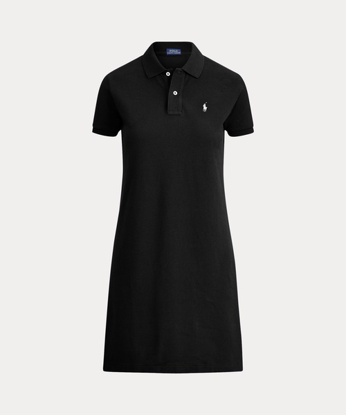 POLO RALPH LAUREN(ポロ ラルフ ローレン)の「コットン メッシュ ポロドレス(ワンピース・レディース・ブラック系1・X-LARGE/X-SMALL/LARGE/MEDIUM/SMALL)」の4枚目の写真