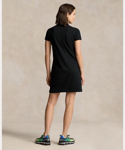 POLO RALPH LAUREN(ポロ ラルフ ローレン)の「コットン メッシュ ポロドレス(ワンピース・レディース・ブラック系1・X-LARGE/X-SMALL/LARGE/MEDIUM/SMALL)」の6枚目の写真