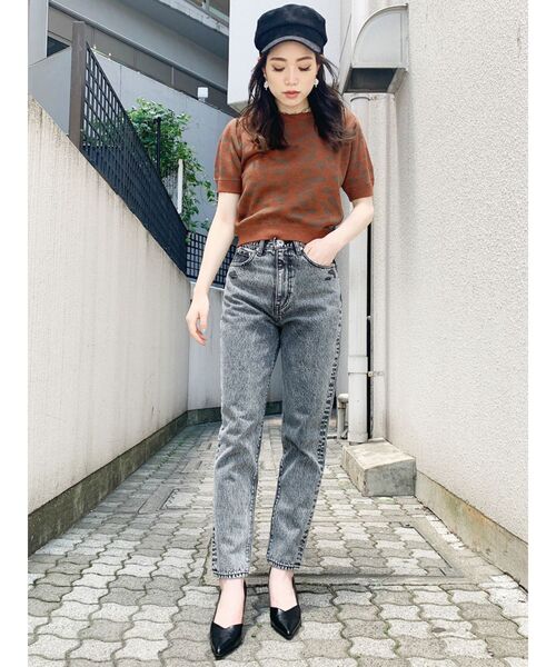 GYDA(ジェイダ)の「ケミカルペグトップデニムパンツ(デニムパンツ・レディース・ブラック/ライトブルー・X-SMALL/SMALL/MEDIUM)」の8枚目の写真