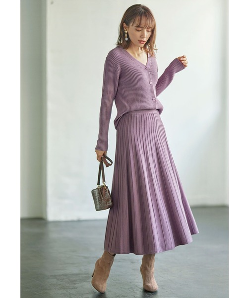 GeeRA（ジーラ）の「ニットプリーツフレアースカート（スカート・レディース・ブラック/パープル/ブラウン/杢グレー・MEDIUM/SMALL/XX-LARGE/X-LARGE/LARGE）」の8枚目の写真