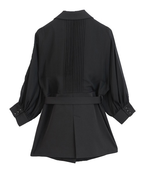 Ameri（アメリ）の「SHEER DOLMAN JACKET（テーラードジャケット・レディース・ブラック/ライトイエロー/グリーン・FREE）」の22枚目の写真