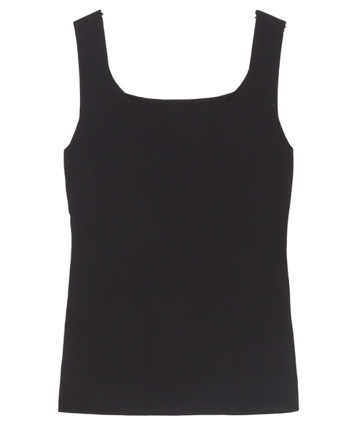 KOBE LETTUCE（コウベレタス）の「スクエアネックスリーブレスニットトップス（タンクトップ・レディース・オフホワイト/ブラック/ブルー/モカ/ブラウン/ライトベージュ/ラベンダー/ダークオレンジ/ライトカーキ/ピンク/グレイッシュブルー/チャコールグレー/ライトピンク/ホワイト×ブラック/ライトグレー・FREE）」の17枚目の写真