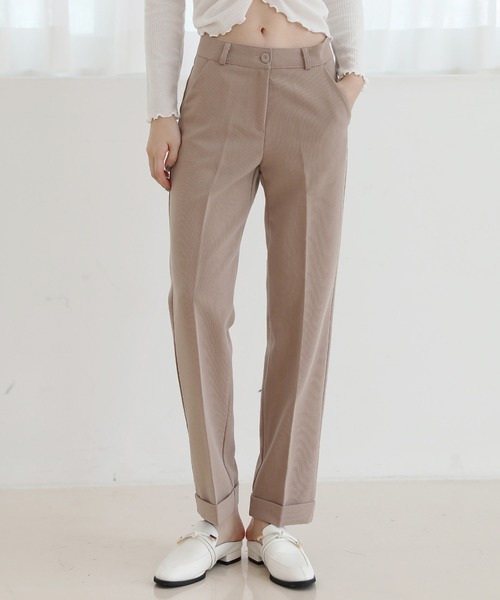 セール ベーシック ロールアップ ストレートシルエット スラックス デニムパンツ By Muni R バイ ムニール のファッション通販 Zozotown