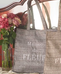 Maison de FLEUR | グレンチェックロゴ刺繍スクエアトートバッグ(トートバッグ)