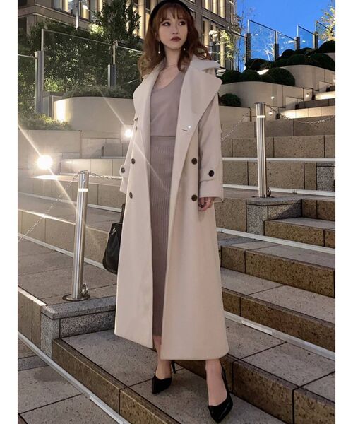 RESEXXY】 チュール切替ワンピース （ベージュ）