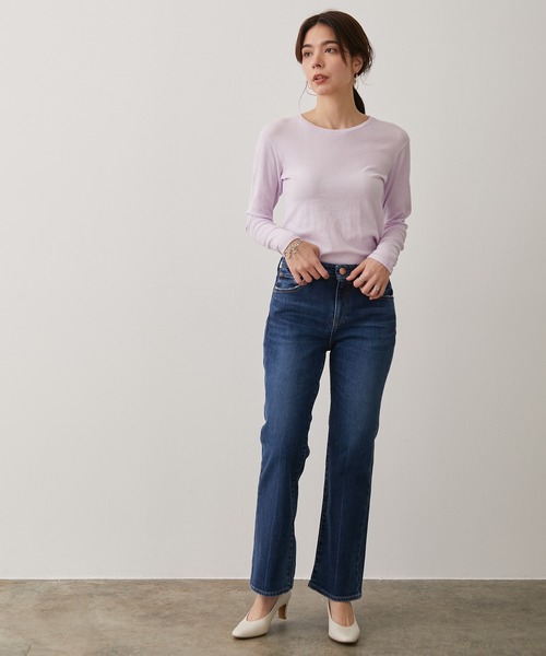 SALON adam et rope'(サロン アダム エ ロペ)の「【Smile Cotton】クルーネックプルオーバー(Tシャツ/カットソー・レディース・ホワイト/チャコールグレー/ブラック/ピンク・FREE)」の18枚目の写真