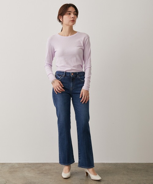 SALON adam et rope'(サロン アダム エ ロペ)の「【Smile Cotton】クルーネックプルオーバー(Tシャツ/カットソー・レディース・ホワイト/チャコールグレー/ブラック/ピンク・FREE)」の22枚目の写真
