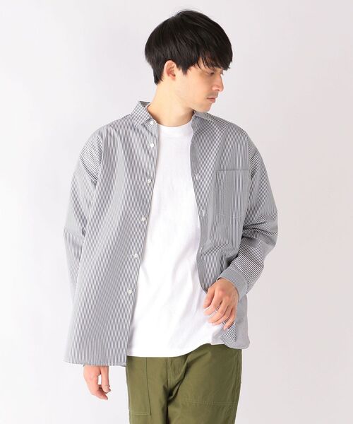 SHIPS any(シップス エニィ)の「SHIPS any: オーガニック RENU リラックス レギュラー シャツ◇(シャツ/ブラウス・メンズ・ブラック/ダークグレー/ネイビー/コバルトブルー・SMALL/MEDIUM/LARGE/X-LARGE)」の5枚目の写真