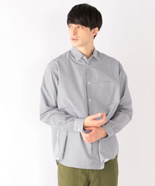 SHIPS any(シップス エニィ)の「SHIPS any: オーガニック RENU リラックス レギュラー シャツ◇(シャツ/ブラウス・メンズ・ブラック/ダークグレー/ネイビー/コバルトブルー・SMALL/MEDIUM/LARGE/X-LARGE)」の8枚目の写真