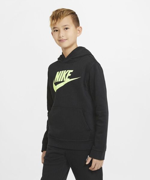 Nike ナイキ の ナイキ スポーツウェア クラブ フリース ジュニア プルオーバー パーカー フリース Nike パーカー Wear