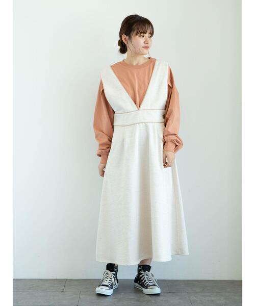 ELENCARE DUE（エレンカーレデュエ）の「・ELENCARE DUE ツィードジャンパースカート＊（ジャンパースカート・レディース・ミント/アイボリー/ベージュ・FREE）」の9枚目の写真