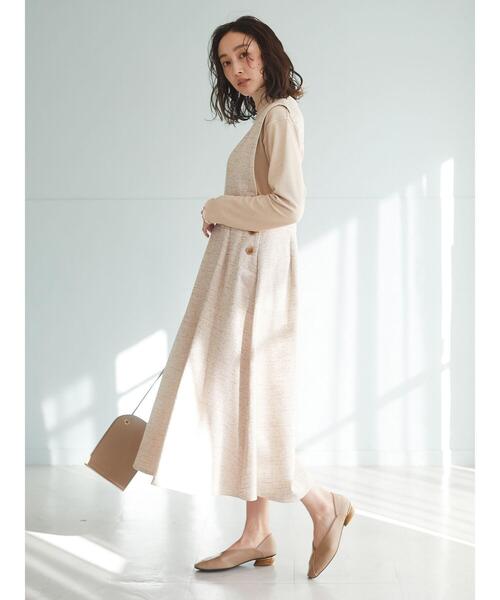ELENCARE DUE（エレンカーレデュエ）の「・ELENCARE DUE ツィードジャンパースカート＊（ジャンパースカート・レディース・ミント/アイボリー/ベージュ・FREE）」の5枚目の写真