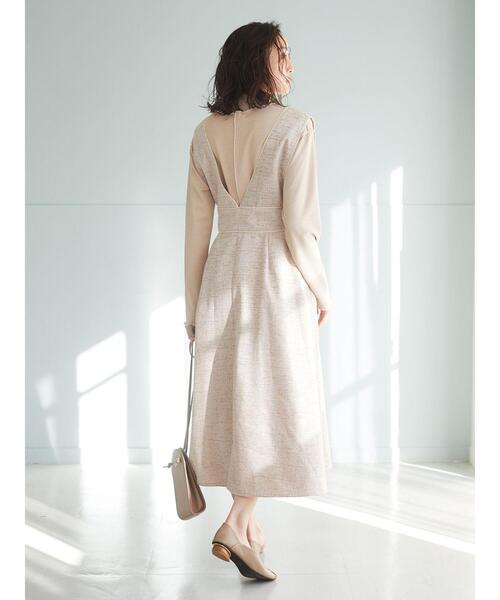 ELENCARE DUE（エレンカーレデュエ）の「・ELENCARE DUE ツィードジャンパースカート＊（ジャンパースカート・レディース・ミント/アイボリー/ベージュ・FREE）」の6枚目の写真