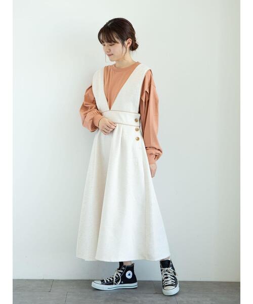 ELENCARE DUE（エレンカーレデュエ）の「・ELENCARE DUE ツィードジャンパースカート＊（ジャンパースカート・レディース・ミント/アイボリー/ベージュ・FREE）」の10枚目の写真